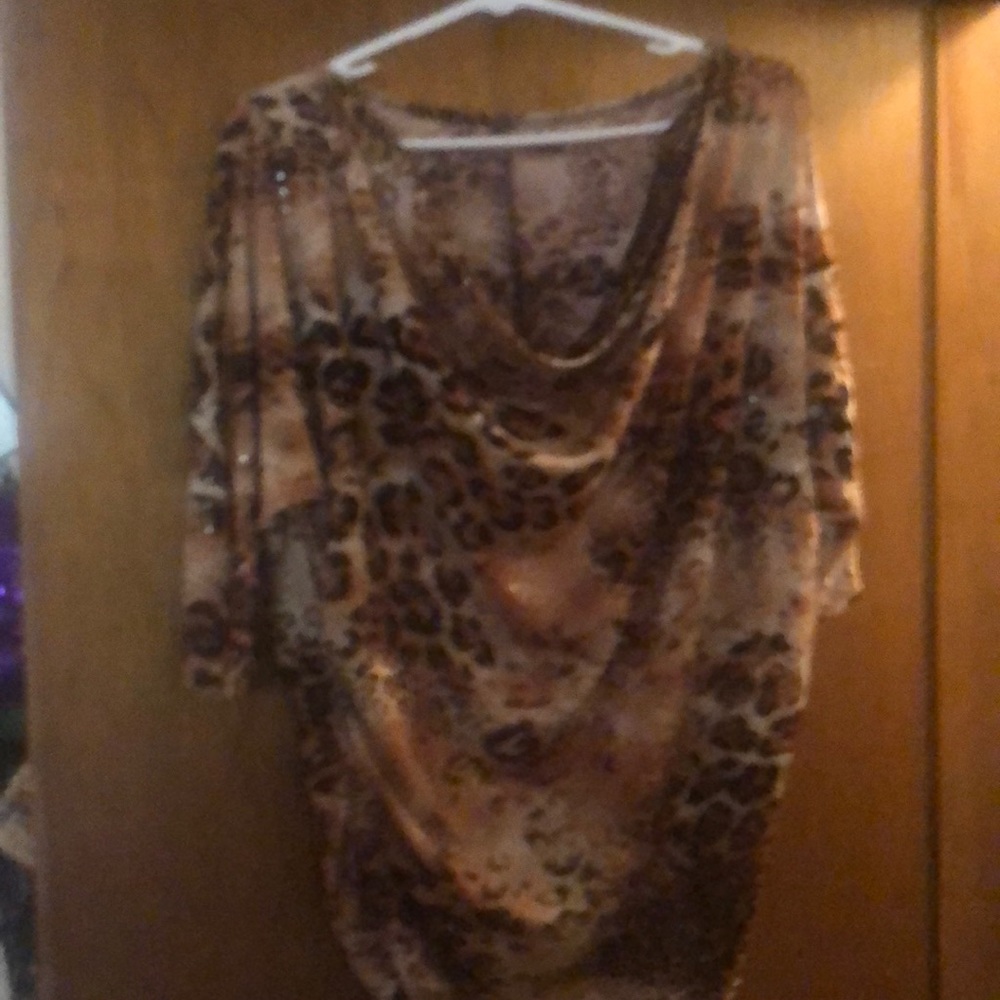 Cheetah print blouse